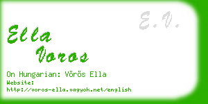 ella voros business card