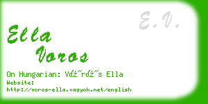 ella voros business card